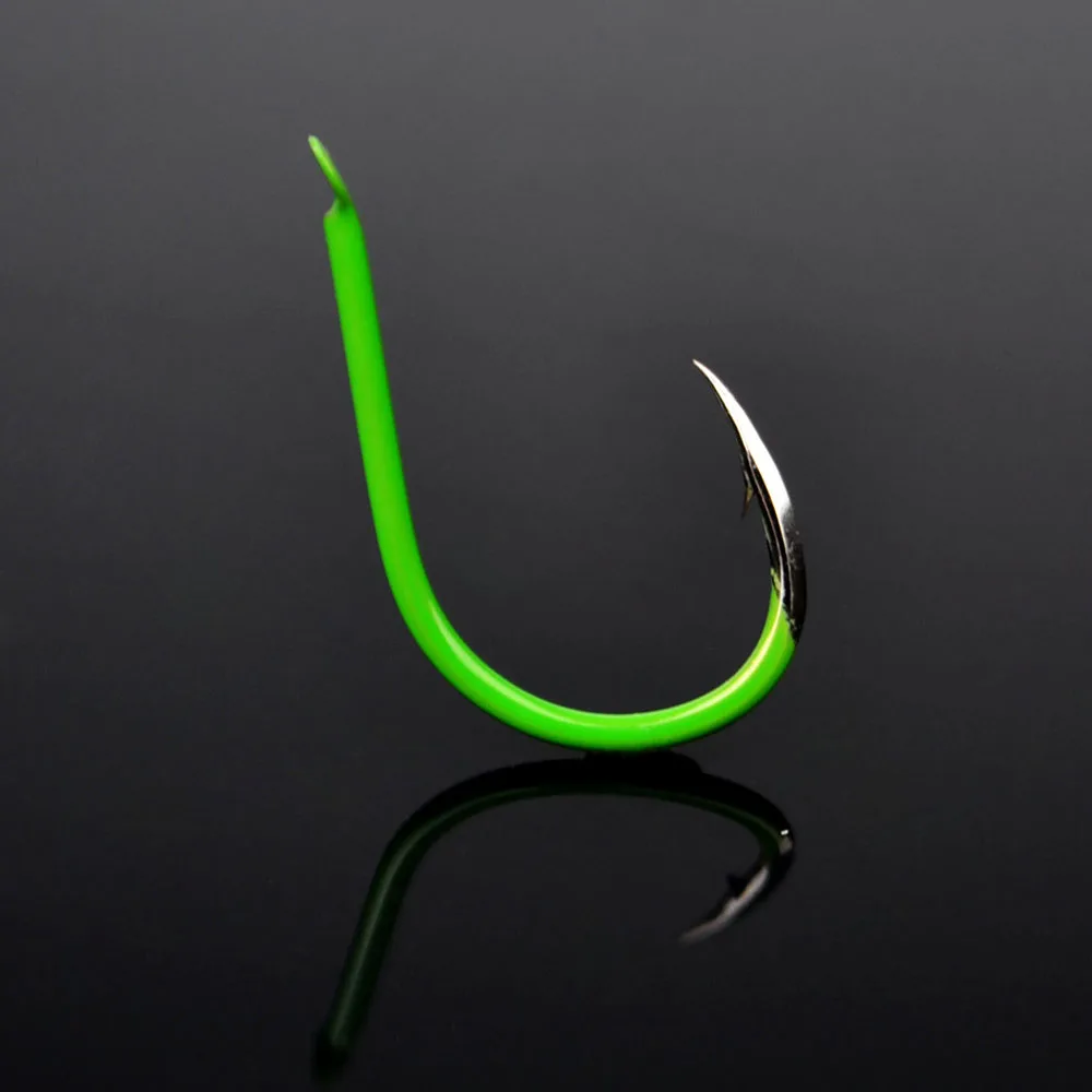 

FISH KING Brand 6pcs/Lot Razor Sharp High Carbon Steel Green CHINU Fishing Hook Carp Peche Pesca Tackle