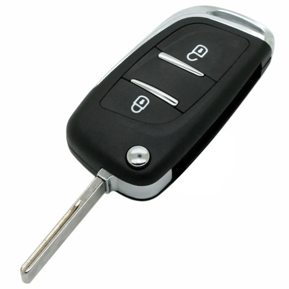 2 Buttons Plastic Car Remote Key Fob Shell Cover Case Auto Key Holder For PEUGEOT 207 107 407 308 307 607