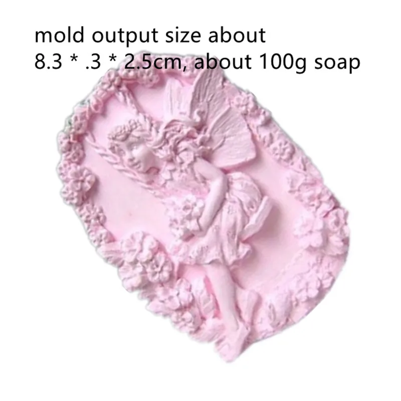 Manual soap mold silica gel swing girl pattern Oval Soap Mould Handmade Craft Bath Soap Making Silicone Mold