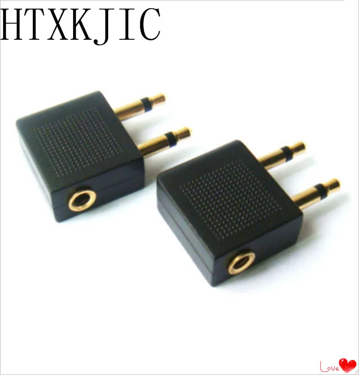 Stereo AUX Jack 2 Male to 1 Female F Splitter Headphone Audio Adapter Airplane Travel On Plane Airline Audio Converter 3 5mm