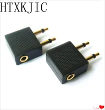 Stereo AUX Jack 2 Male to 1 Female F Splitter Headphone Audio Adapter Airplane Travel On Plane Airline Audio Converter 3 5mm