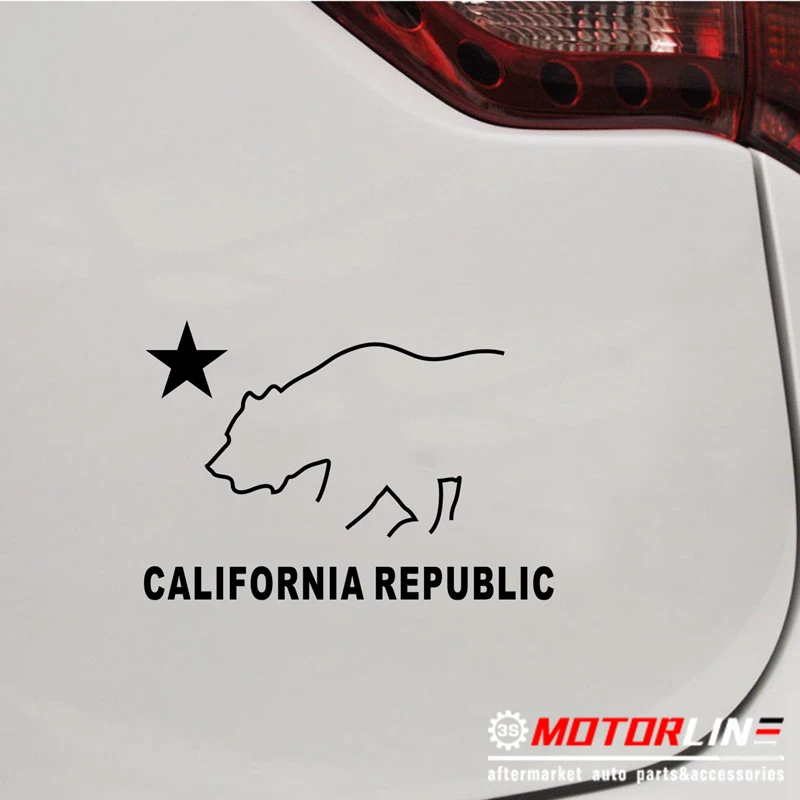 Flag of California Decal Sticker Cali Republic Bear Car Vinyl pick size color