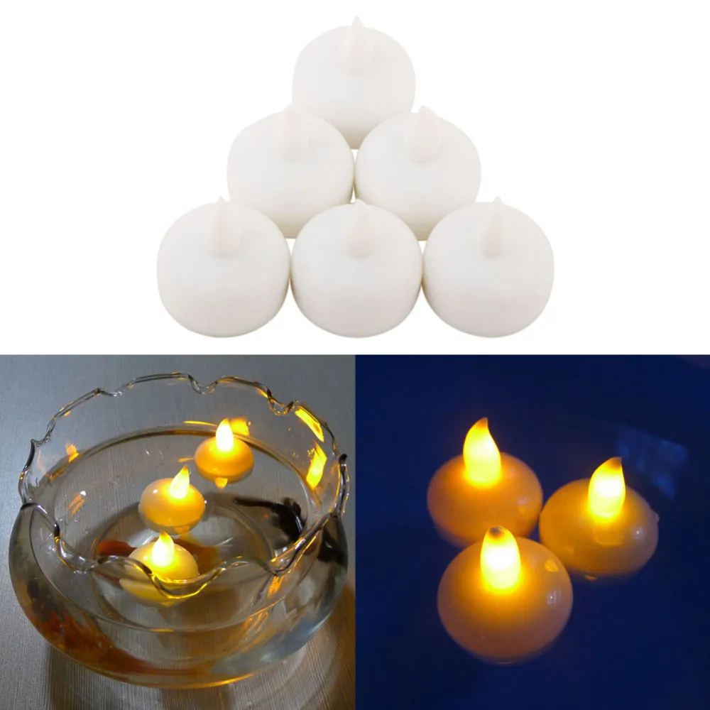 100pcs Water Sensor Flameless LED Floating tealight candle tea light battery operated wedding