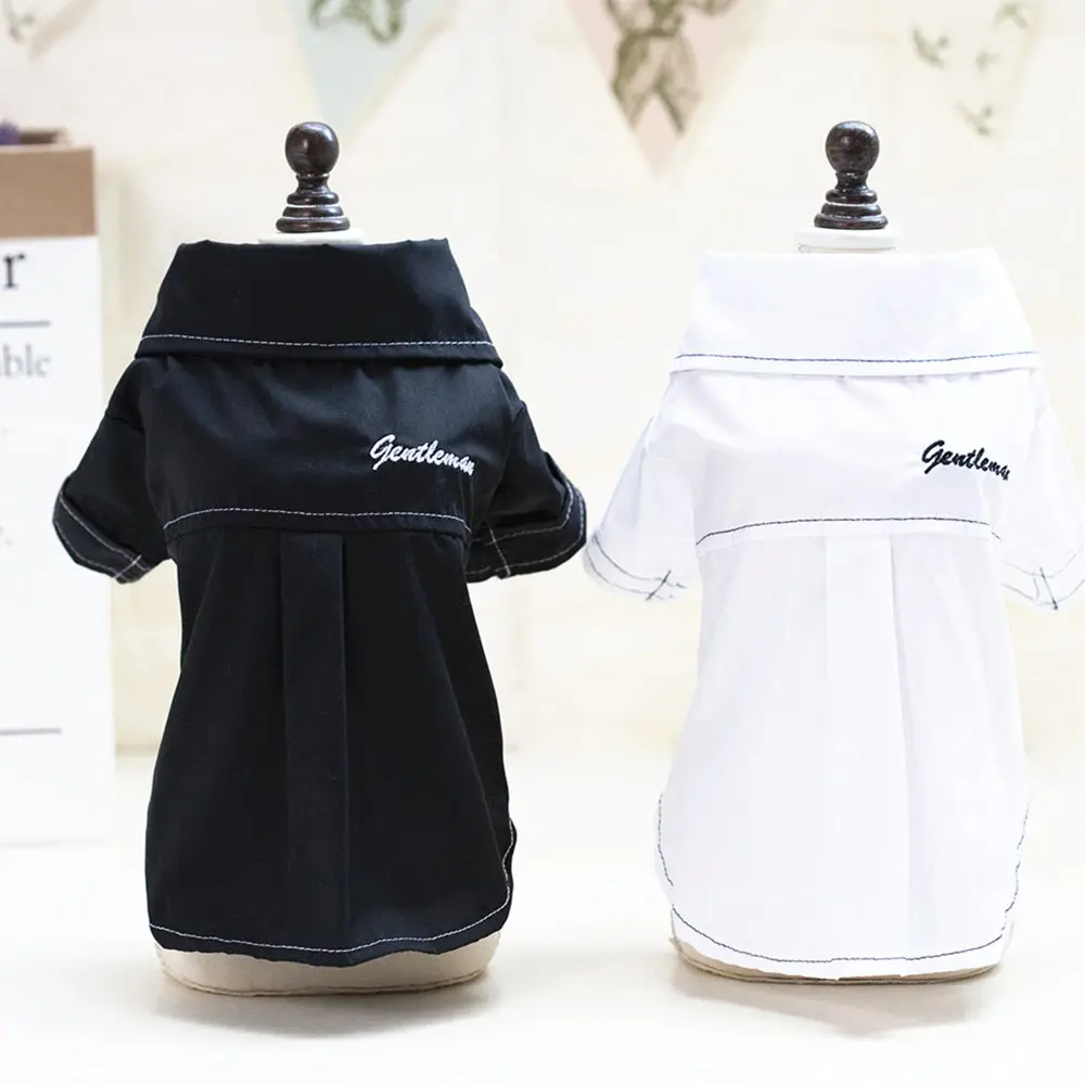 White Black pet dog clothes for small dogs cute shirts coats for dogs