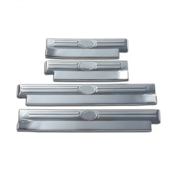

4pcs Black Stainless Steel Inner Door Sill Scuff Plates Cover Trim Parts For Land rover Discovery 4 LR4 2010-2016 Car-Styling
