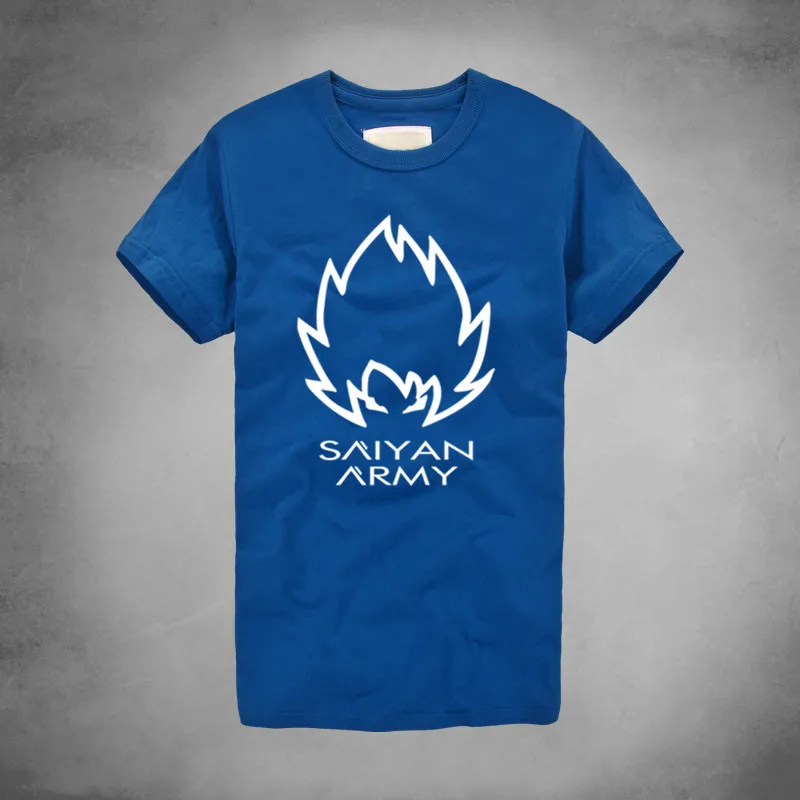 

1 SAIYAN ARMY Printed T-shirt Men Fashion Anime Clothing Dragon Ball Z Super DBZ Goku Head Super Saiyan Costume Ultra Instinct