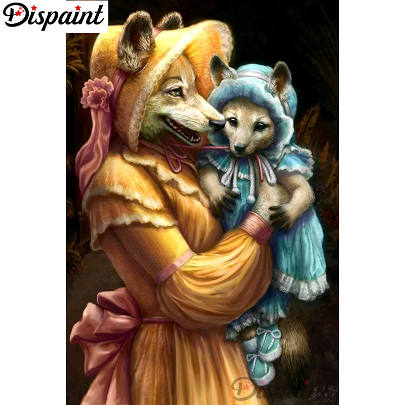 

Dispaint Full Square/Round Drill 5D DIY Diamond Painting "Cartoon wolf" 3D Embroidery Cross Stitch Home Decor Gift A10123