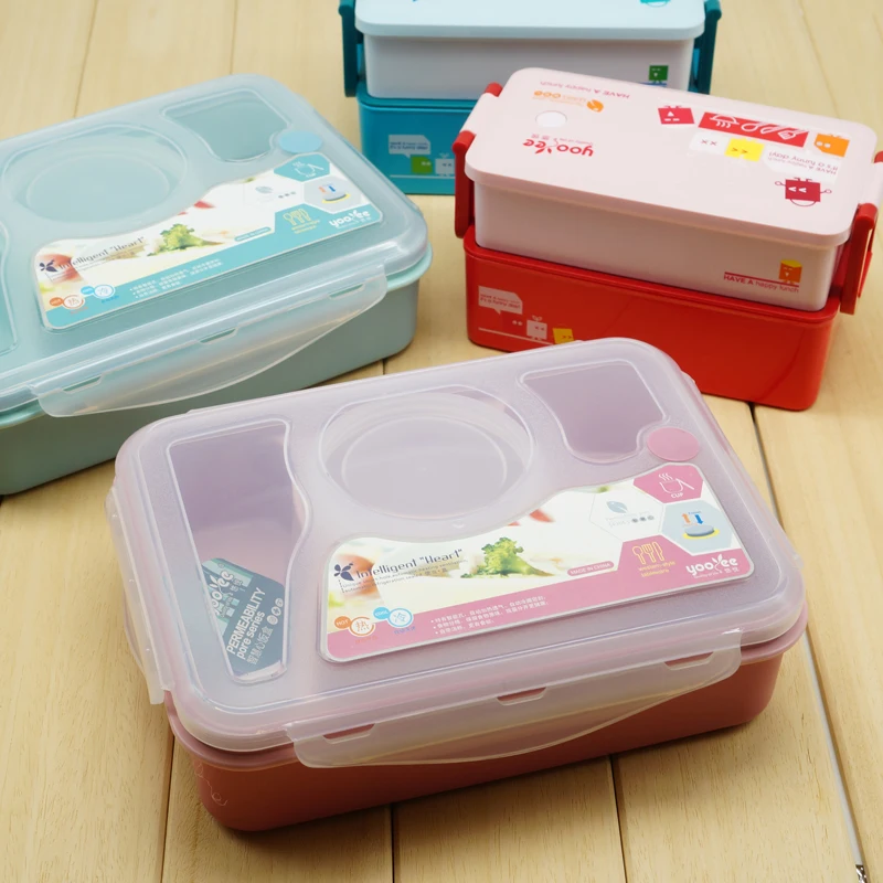 

Fashion Lovely Lunch Box Bento Flask Container for Food Plastic Table Ware Storage Lunch Box for Kids Picnic School