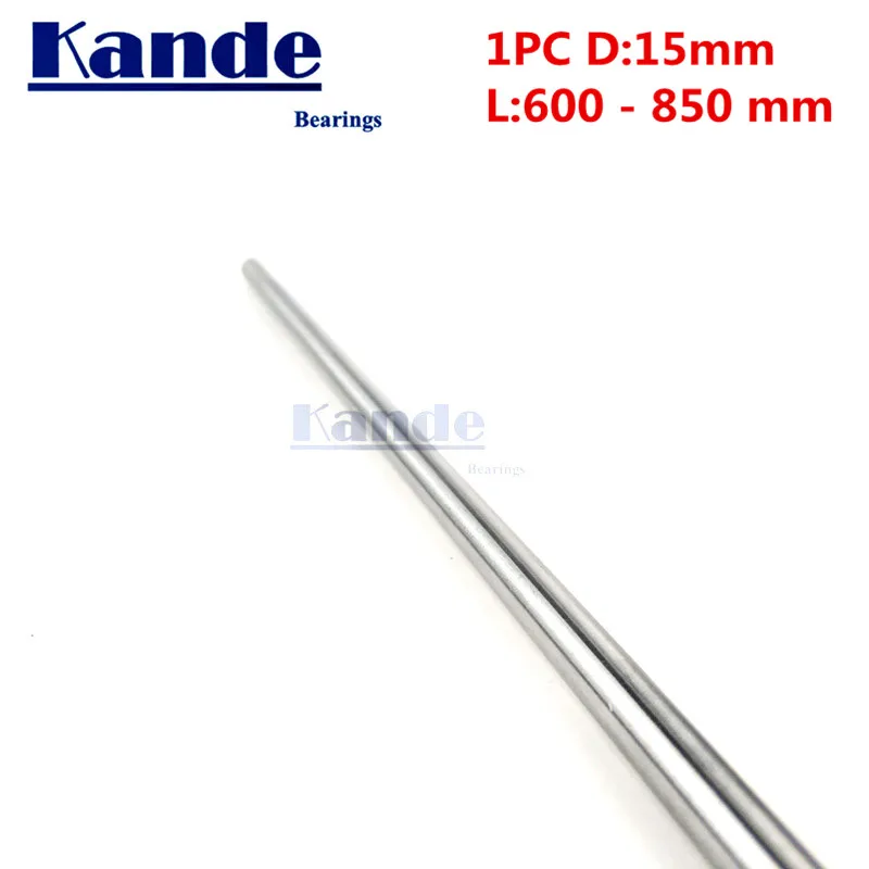 

Kande Bearings 1pc d: 15mm 600 700 700 800 mm chrome plate 3D printer rod shaft linear shaft chrome plated rod shaft CNC parts