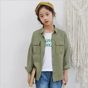 

2019 Korean style fashion girls coat full sleeve spring girls coat 3-8t B105