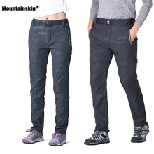 Горные мужские женские зимние уличные походные спортивные тепловые ветронепроницаемые флисовые брюки Мужская брендовая одежда VA307