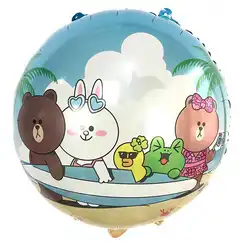 Вечерние 50 шт. дюймов 18 дюймов животных партия деревянный лодка воздушный шар гелий шар День Рождения украшения Детские игрушки поставки