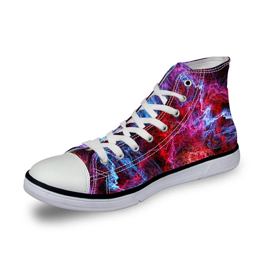

DAOKFPO Fashion Men Casual Galaxy Shoes Vulcanized High-Top Canvas Shoes,Male Flats Hand-painted Shoes Lace-up Shoes for Boy-02
