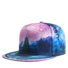 Baseball Cap Sports Casual Hats 3D Color Printing Star Nebula Trees Tower Sport Cap For Men Women Hip Hop Hats Trucker Cap Men