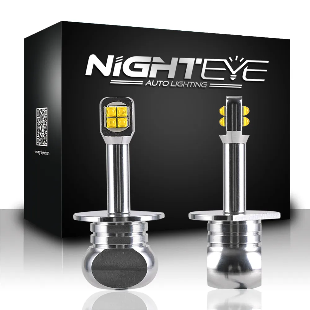 Nighteye Auto Lighting H1 Car LED Fog Light Bulbs Driving Fog Lamp Led