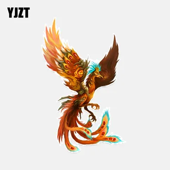

YJZT 10.2*16.3CM Beautiful Phoenix Flying Wings PVC Car Sticker 11A0068