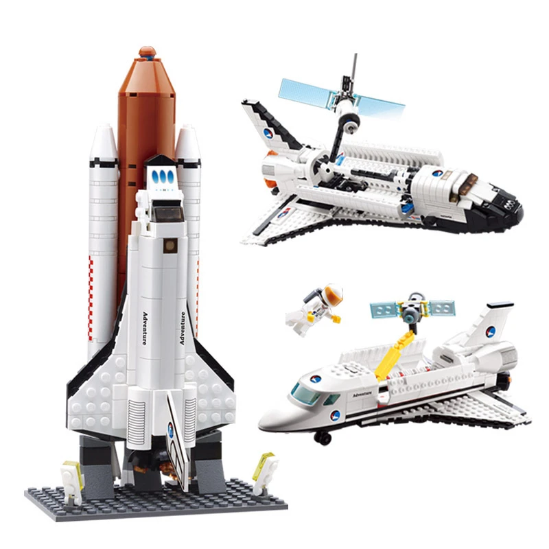 Kazi Legoed Block Space Station Satellite Space Shuttle Launch Center Building Blocks Children