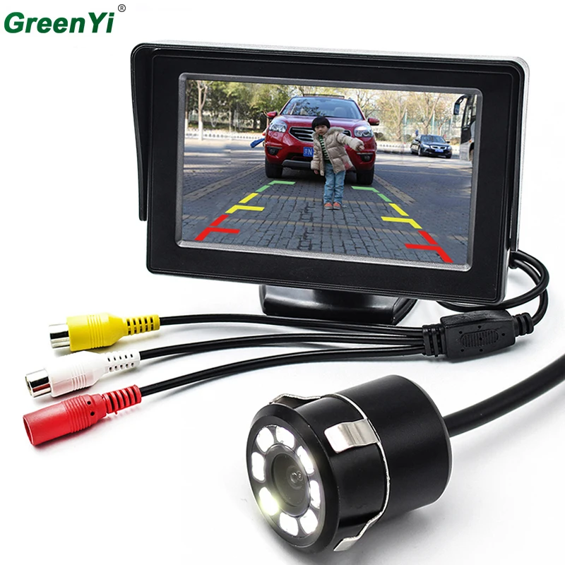 

Parking Assistance 4.3 Inch TFT LCD Auto Car Rear View Mirror Monitor Parking+8 LED Night Vision Car Rearview Reverse Camera