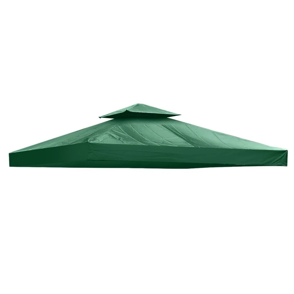 

New 10*10 Feet300D Polyester Gazebo Top Cover Patio Canopy Roof Of Tent Double-layer Against UV Rays From Sun Beach Tent Cover