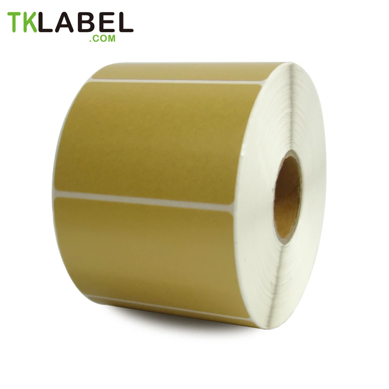 60 mm x 40 mm, roll of 800 labels, gold color direct thermal ...