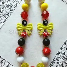 10 шт. два бантом животное тема мяч шарик Коренастый Заявление акрил ожерелье CB136