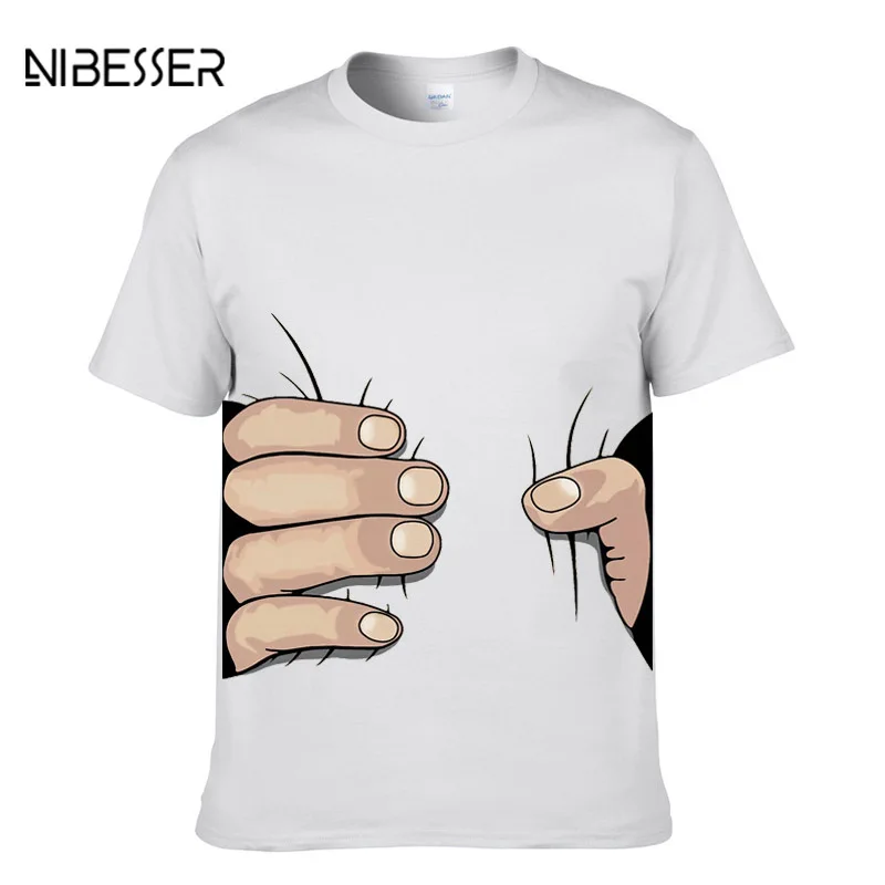 NIBESSER Brand Spoof T shirt Couple Lover Tee Top Short sleeved T Shirt