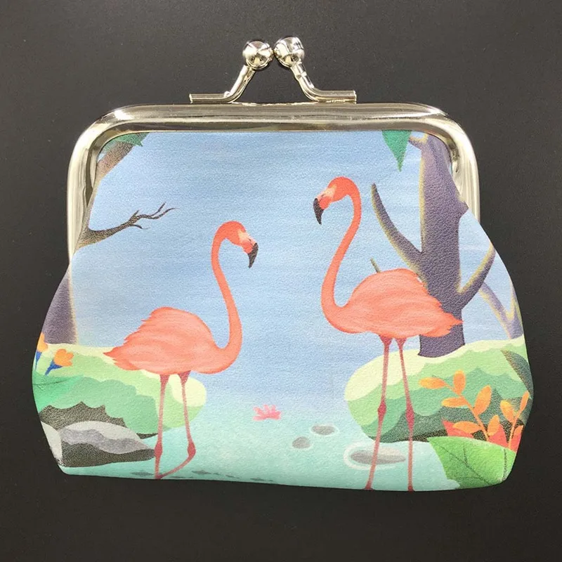 Лидер продаж Сладкий Фламинго портмона Для женщин маленький кошелек дамы кошелек для девочек мини портмона Прямая - Цвет: H05