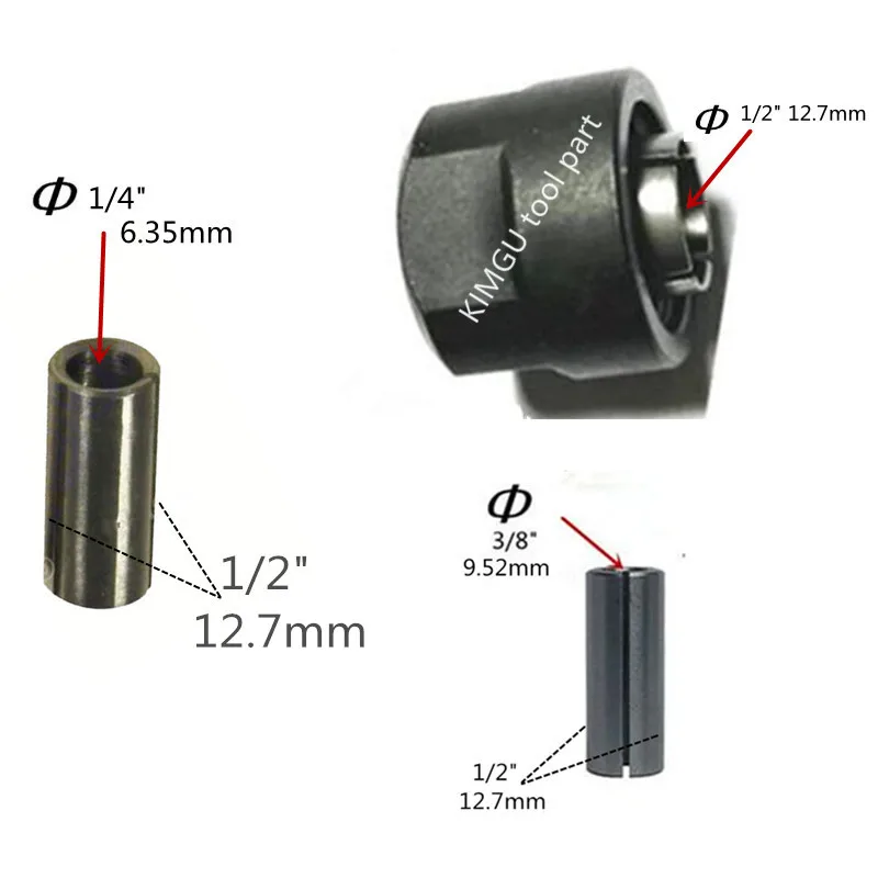 mai出品！ Collet Cone Nut Chuck 12.7mm 1/2-inch 1/4-inch 323293 Replace for