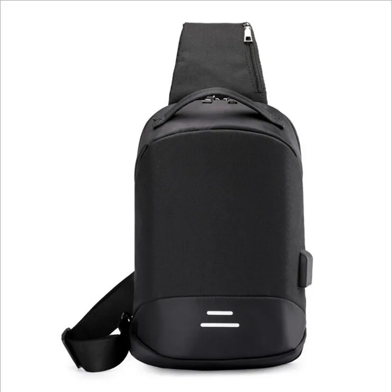 

New Arrival Male Shoulder Bags USB Charging Crossbody Bags Men Anti theft Chest Bag Summer Short Trip Messengers Bag