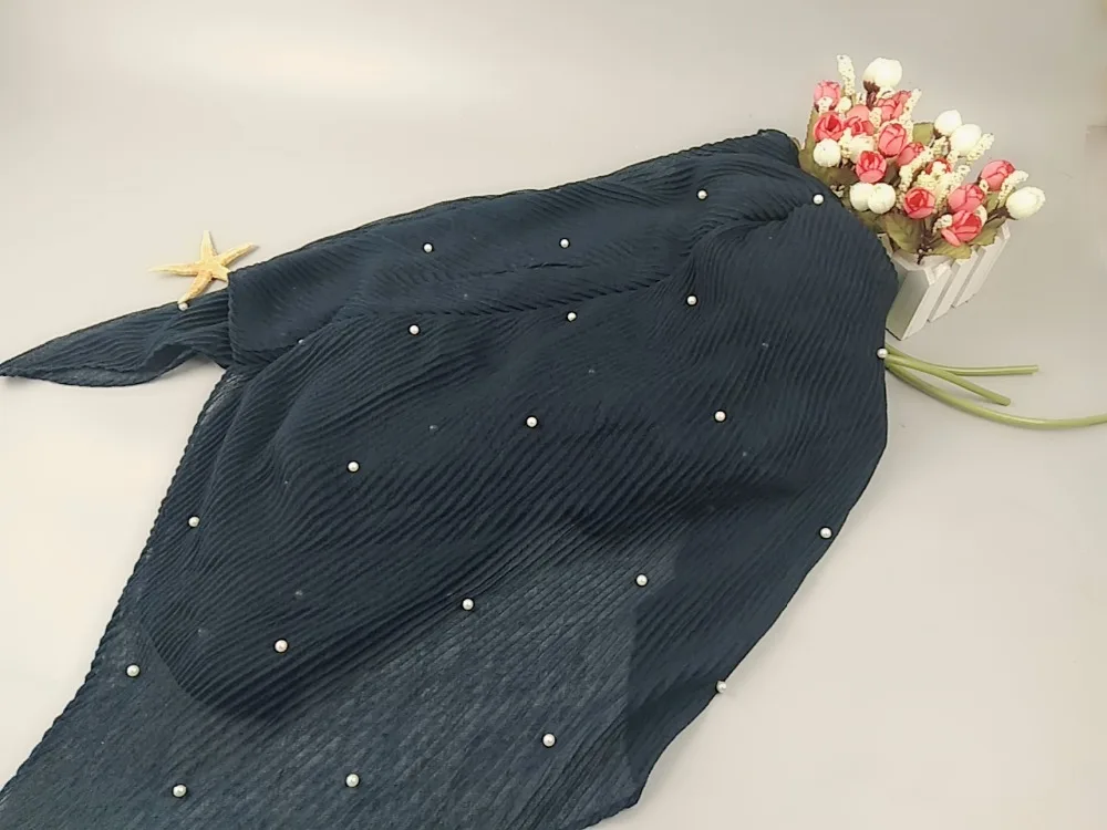 A25 20 штук высокое качество гофрированные жемчужные накидка из вискозы Платки женские шарфы длинный шарф 10 шт./лот
