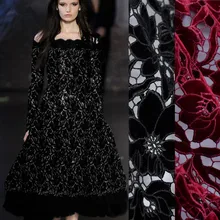 Модная Горячая Распродажа вышитая кружевная ткань для свадебного платья Tissus лоскутное шитье Costura Tecidos бархатная ткань DIY Telas