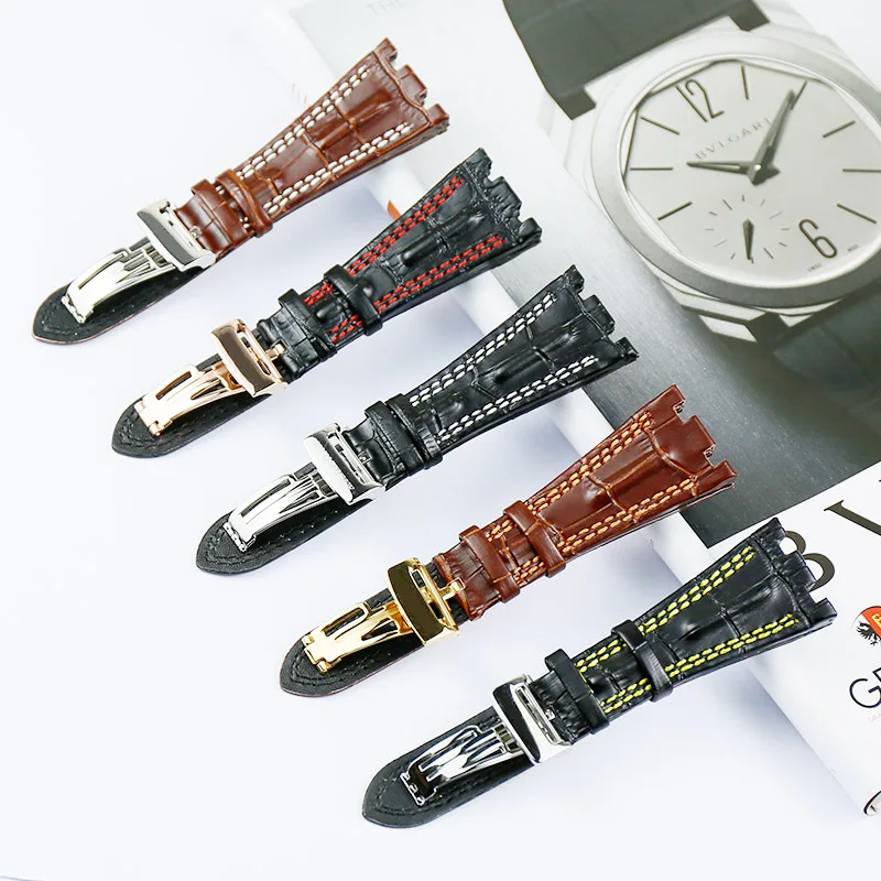 

28mm men business high-end leather strap for AP series leather strap ladies sports waterproof strap butterfly buckle accessories