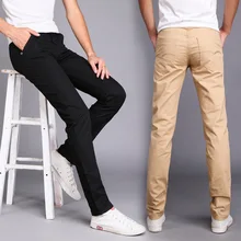 Новые летние модные мужские Штаны тертые хлопковые повседневные штаны мужские прямые брюки 9 видов цветов Большие размеры 28~ 38 мужская одежда