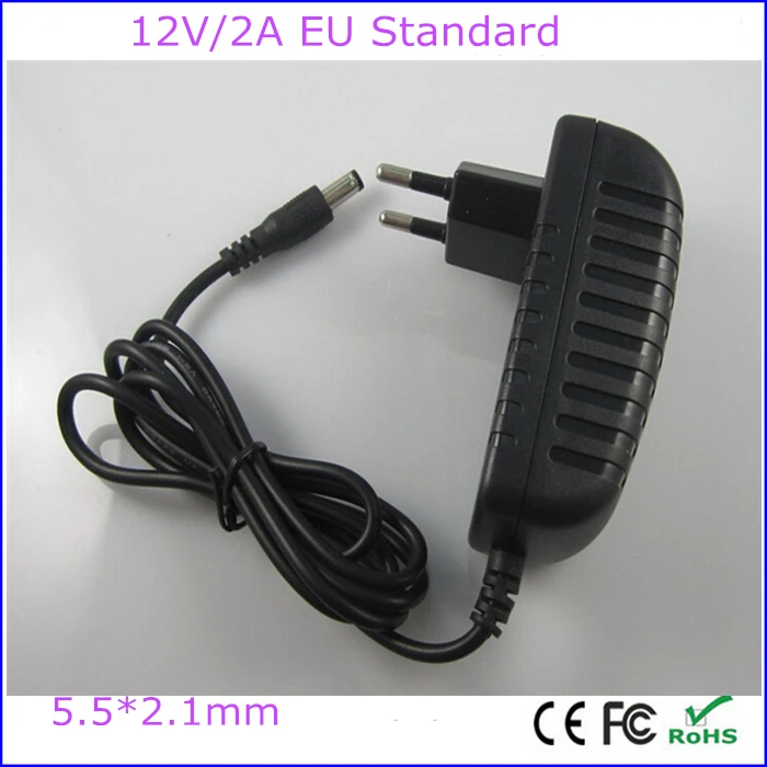 Бесплатная доставка AC 110 240Volt к DC 12В/2А ЕС стандартный адаптер питания зарядное