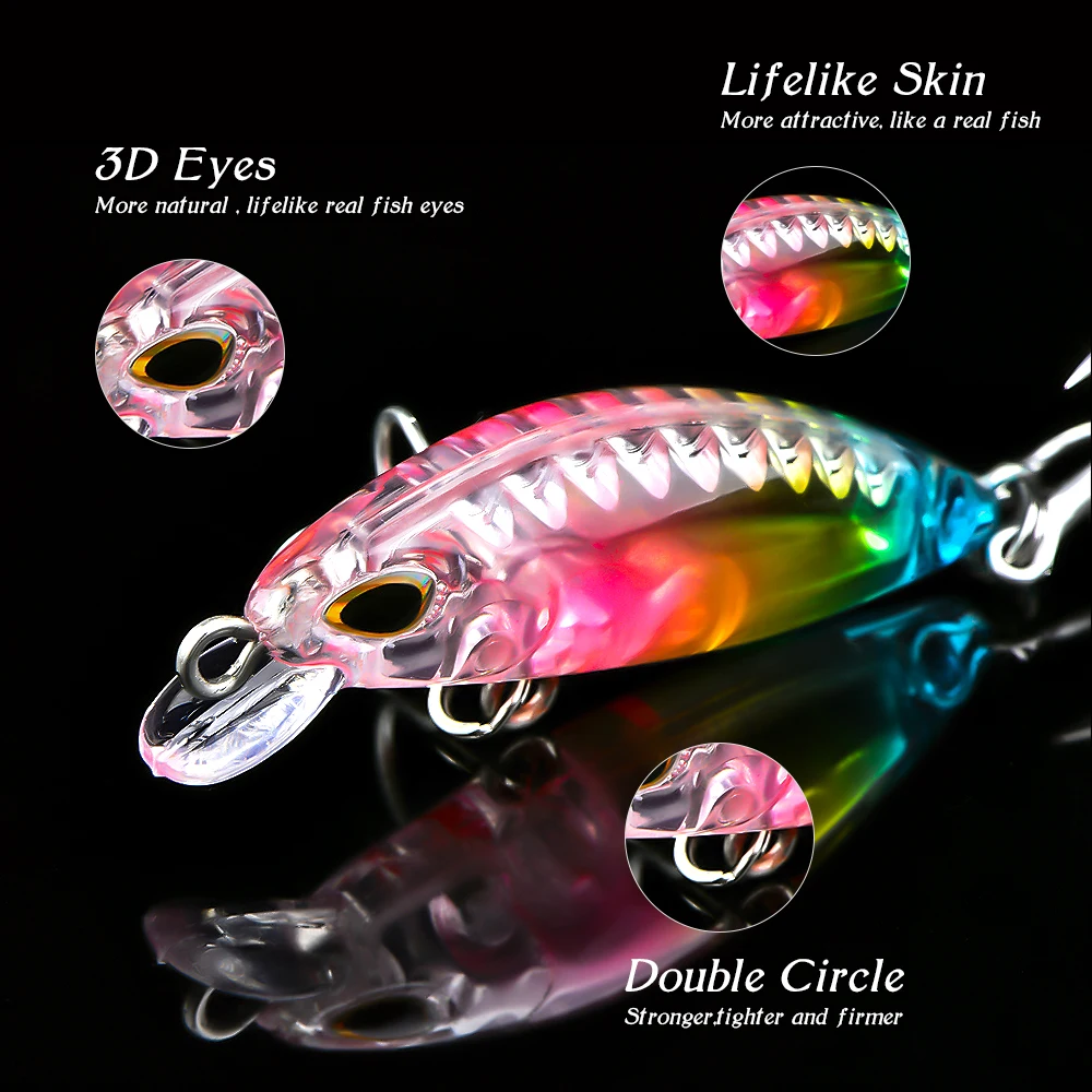 Fulljion мини блесна Рыболовные Приманки Твердые плавающие воблеры Crankbait подвеска