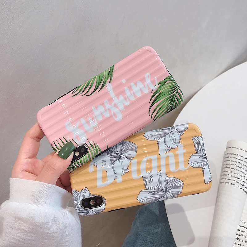 

Original Flowers Pattern Silicone Case For iPhone 7 8 XS Phone Case For iPhone 6 6S Plus Cover For iPhone X XR XS Max Case