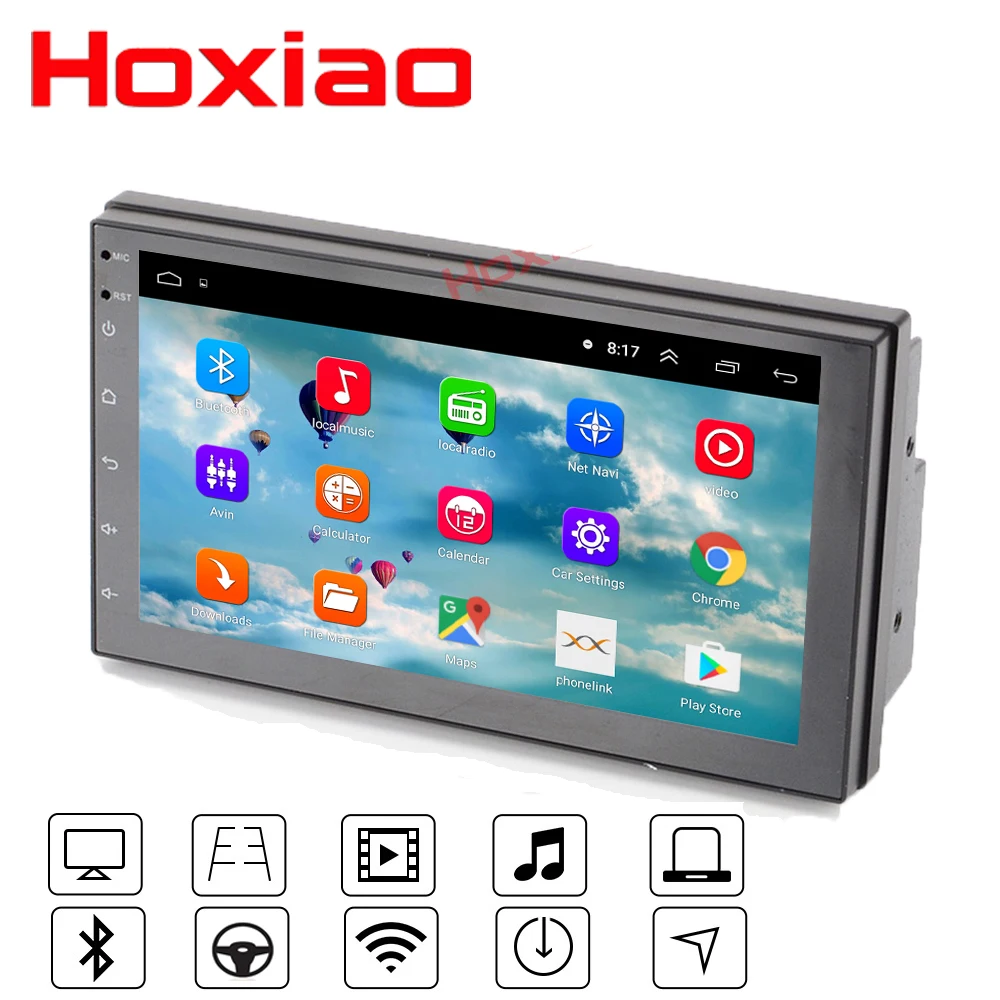 2 DIN 7.0 inch Android 8.1 Touchscreen Car Multimedia Player Bluetooth