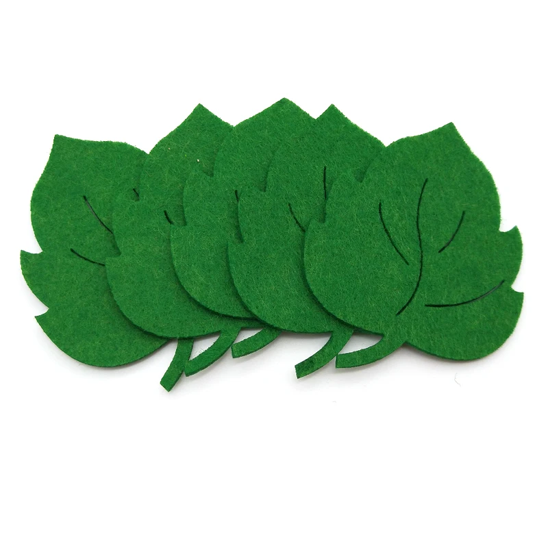 WISHMETYOU 10 шт. лист фетр зеленые листья дерева патч аппликации для Diy Детский сад стены Diy ремесла нетканые аксессуары войлок