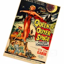 La Reina del espacio exterior Sci-Fi clásico película de Horror película póster vintage retro lienzo de pintura de DIY de papel de pared hogar Decoración regalo