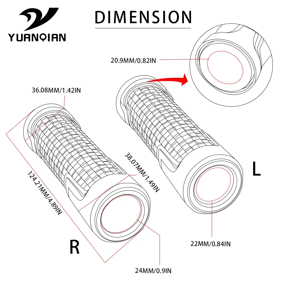 Motorcycle Accessories Rubber Handlebar Handle Bar Grip Motorbike For Suzuki GSXR 750 SV 650 GSR 600 GSX Honda CBR Yamaha TMAX