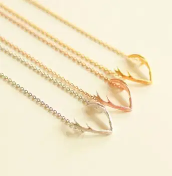 

Maxi Necklace New Pendant Necklaces Collares Collier 2016 Hot Sale Simple Sheep Head Necklace Women Fashion Jewelry Rose Plated