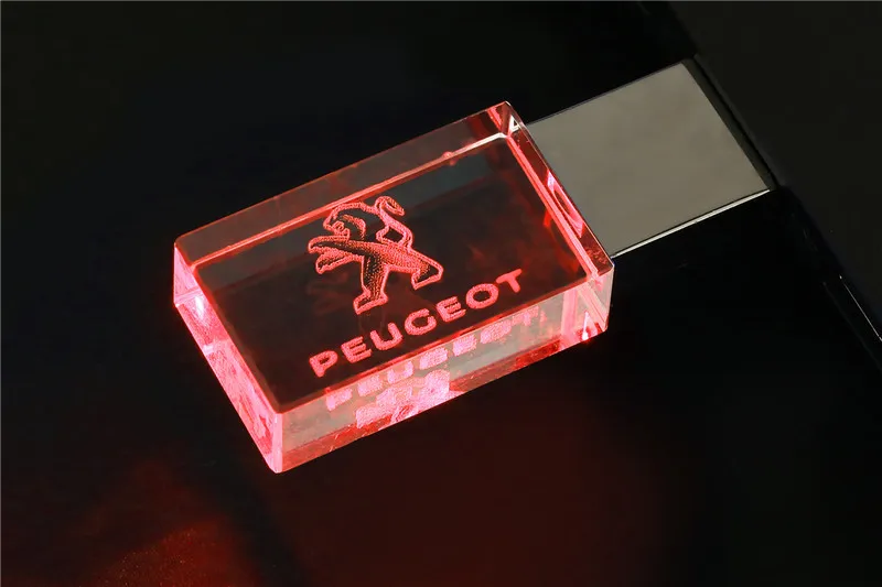JASTER peugeot crystal+ металлический USB флеш-накопитель 4 ГБ 8 ГБ 16 ГБ 32 ГБ 64 ГБ 128 Гб Внешняя карта памяти u диск