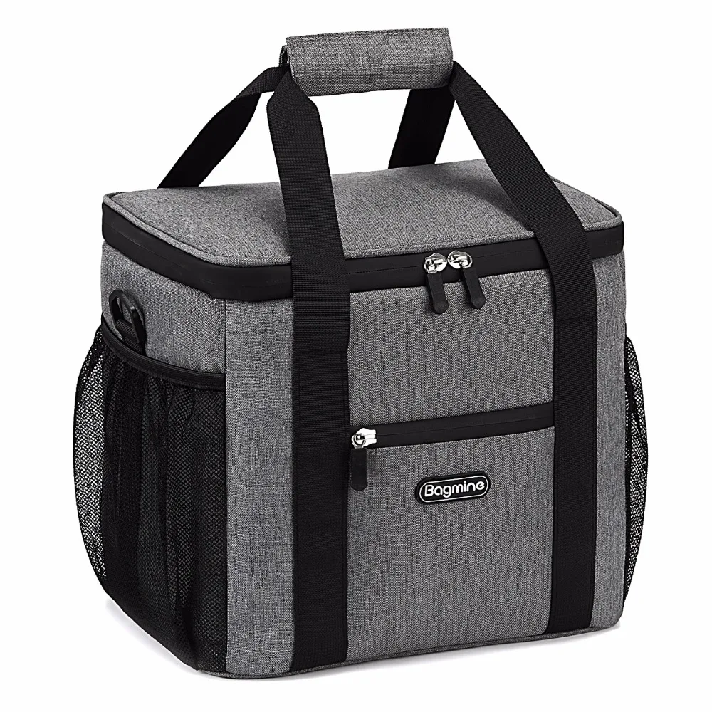 

Bagmine 2-Way Cooler Lunch Bag Insulated Tote Bags for Outdoor Camping Picnic BBQ Food Fresh Keeping