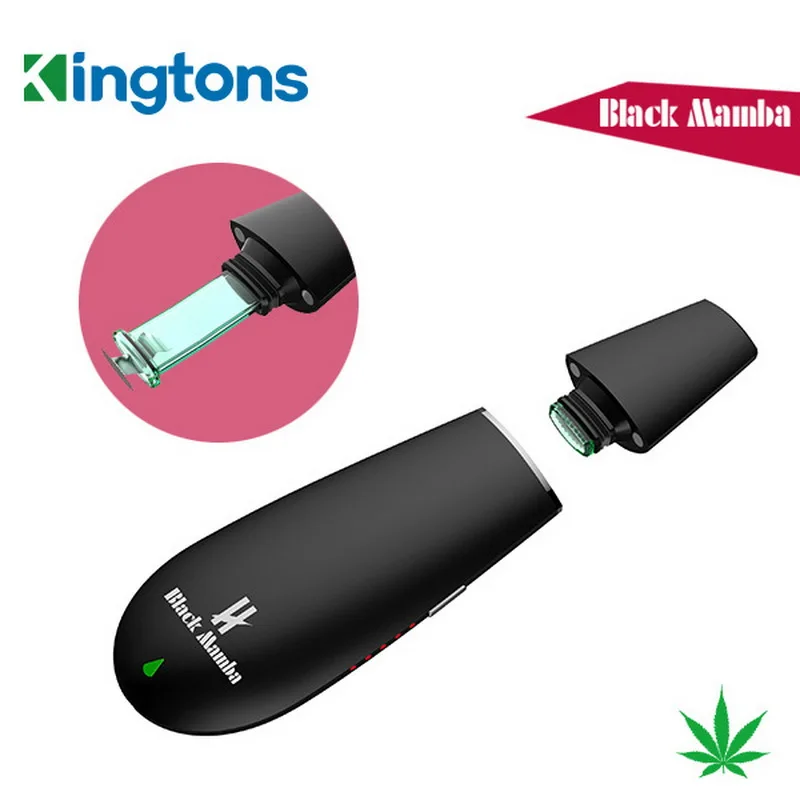  Kingtons Black Mamba vaporeate vapor smoking 1600mah Dry Herb Vaporizer electronic cigarette glass 