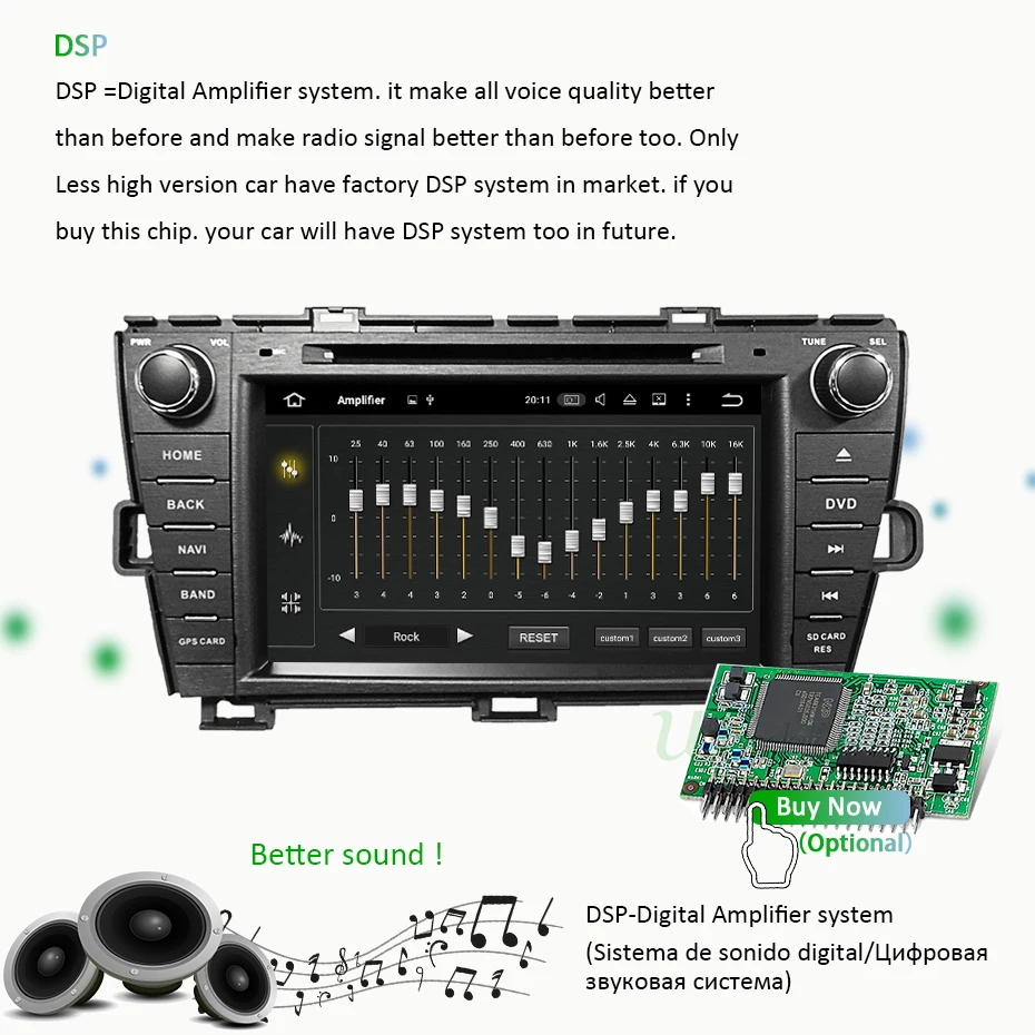 Flash Deal 4G 64G IPS DSP Android 9.0 AV Output CAR DVD PLAYER For Toyota Prius 2009-2013 GPS navigation radio stereo multimedia pc 3