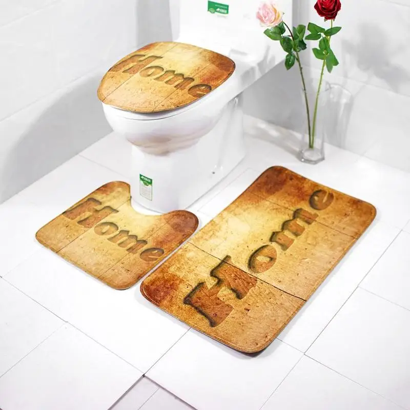 3 шт./компл. Набор ковриков для ванной фланелевый Противоскользящий кухонный коврик для ванной комнаты и туалета коврик моющийся Tapete Banheiro - Цвет: 10