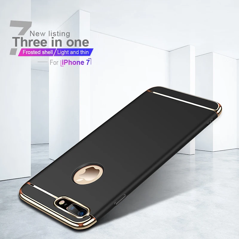 

AOXIN Luxury Plating Scrub Protecti Case For iPhone X 10 Cover Bumper On The for Apple iPhone X 5 5S SE 6 6s 7 8 Plus Case Shell
