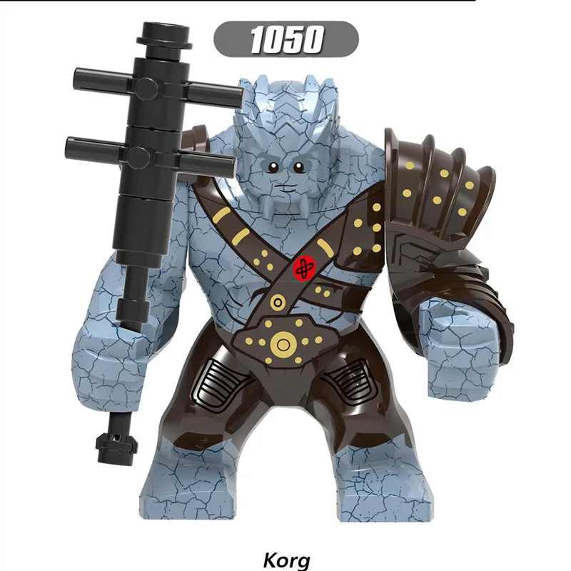 

SINGLE End game Minifig Thor's friend Korg Thanos Hulk Chitauri Cap Marvel Legoingly Avengers 4 Building Blocks Toy for Children