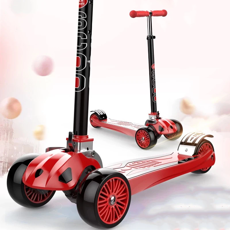 Детский трехколесный скутер высокого качества для детей 3-16 лет, складной детский трехколесный скутер, 3 колеса трехколесный скутер подарок