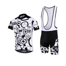 KEYIYUAN мужская одежда для велосипеда из Джерси+ мягкий(нагрудник) шорты комплект black черный, белый
